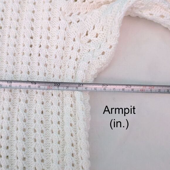 Vintage USB Cardigan Sweater Womens M Knit Chunky Grandmacore Cottagecore Retro - Picture 4 of 8